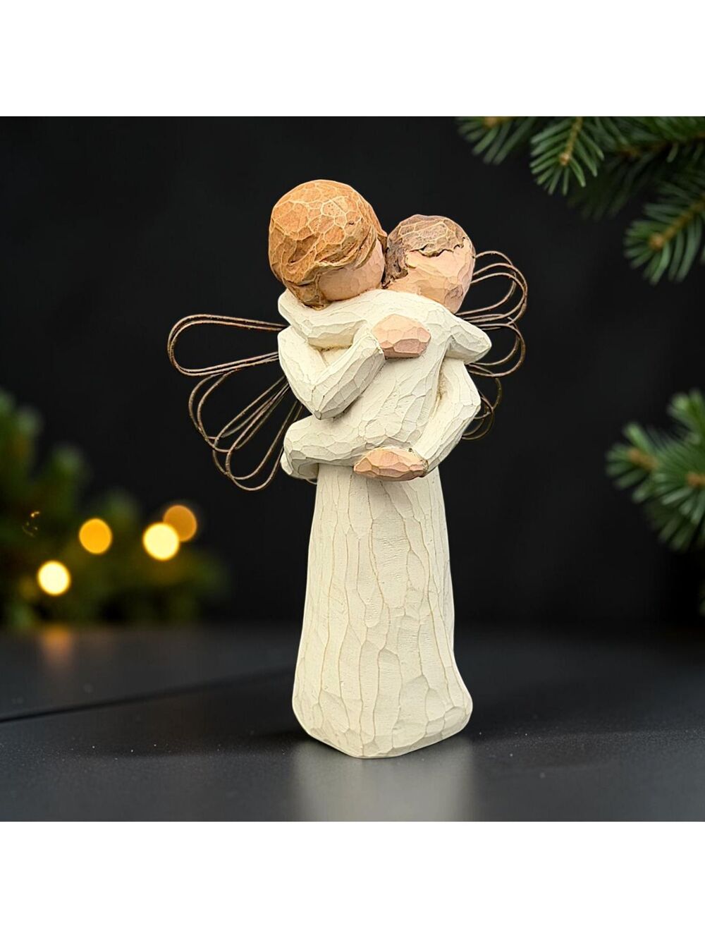Vtg. Willow Tree Angel’s Embrace Susan Lordi Angel Holding Child Figurine 5"